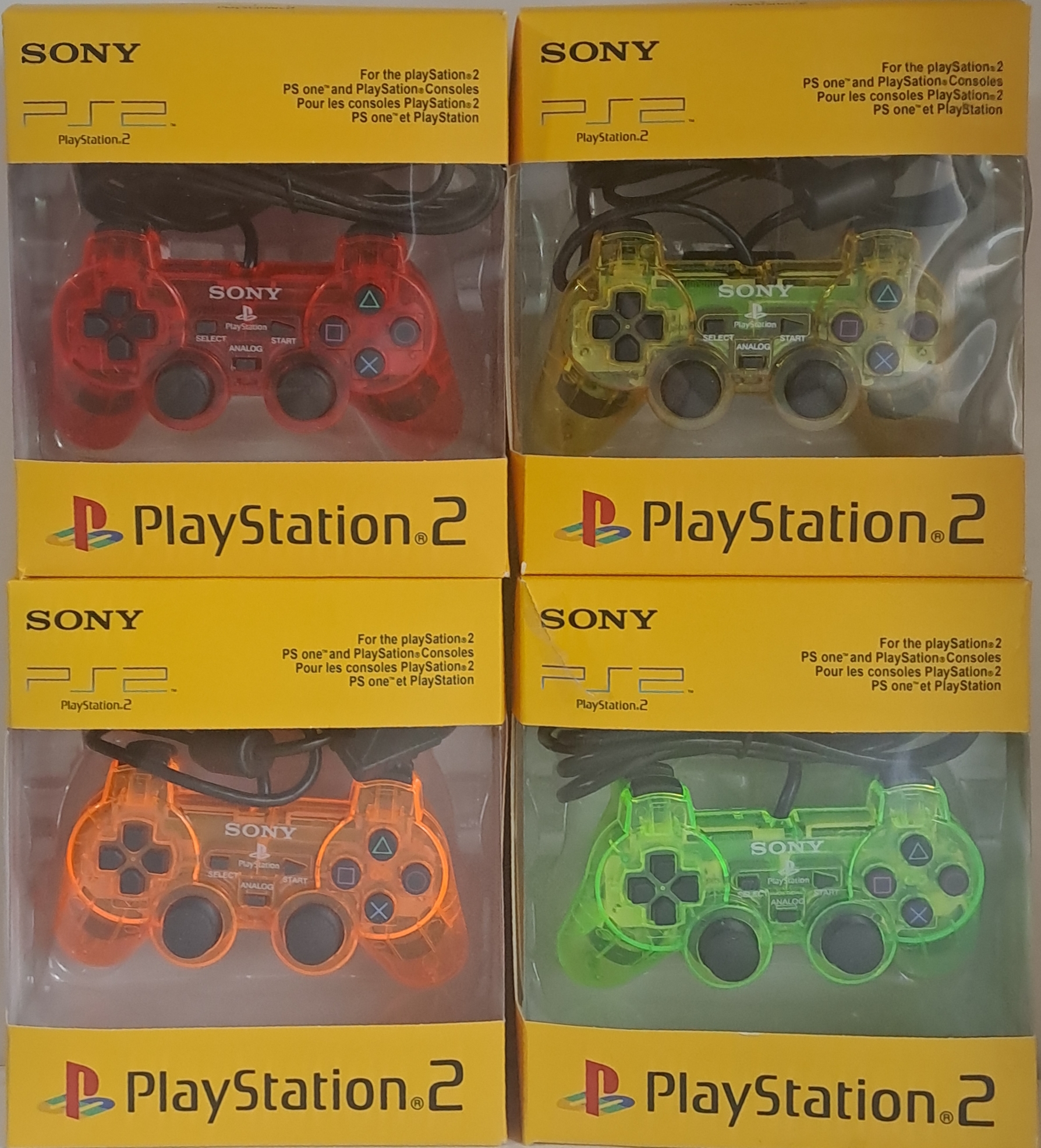 دسته بازی کریستالی پلی استیشن 2 مدل Dualshock 2 سیم ابریشمی