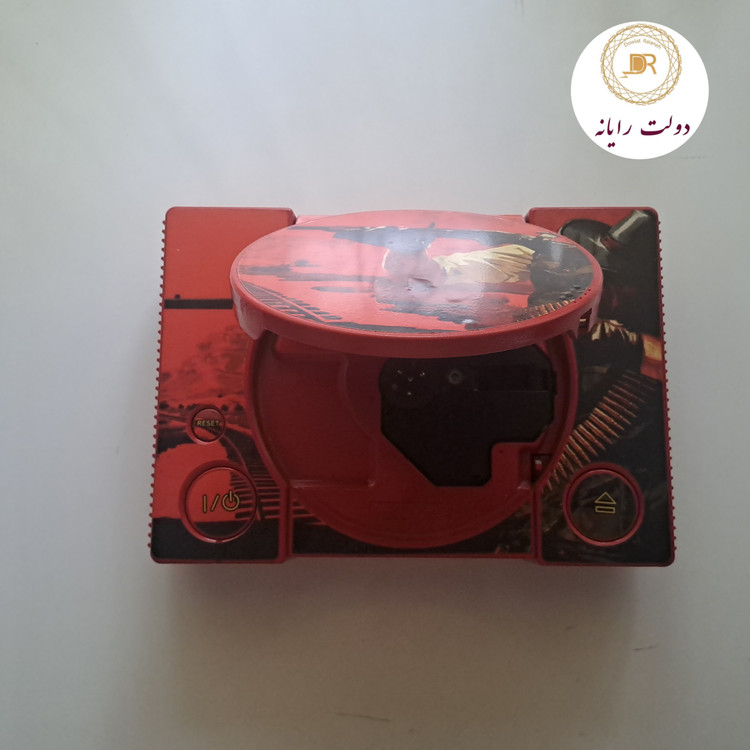 کنسول بازی سونی پلی استیشن 1 استوک کاستوم طرح Red Dead با یک دسته و مموری کارت و 2 عدد بازی هدیه