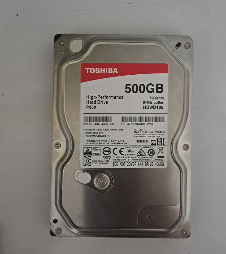 هارد TOSHIBAمدل P300 حافظه 500GB استوک